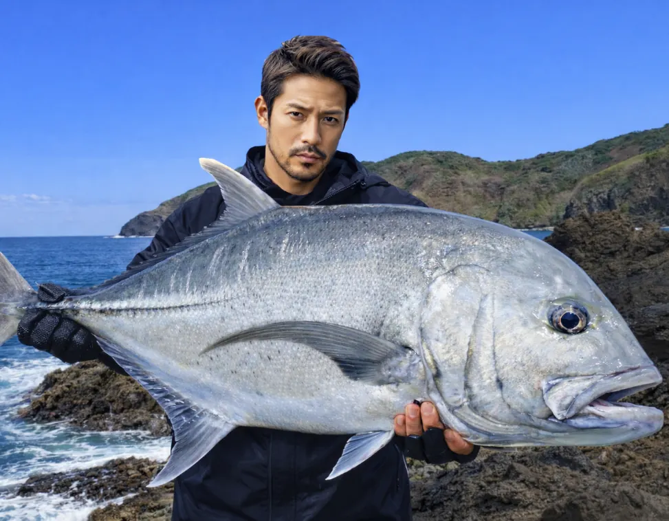 小笠原諸 母島でロウニンアジの釣果を得た広岡.webp